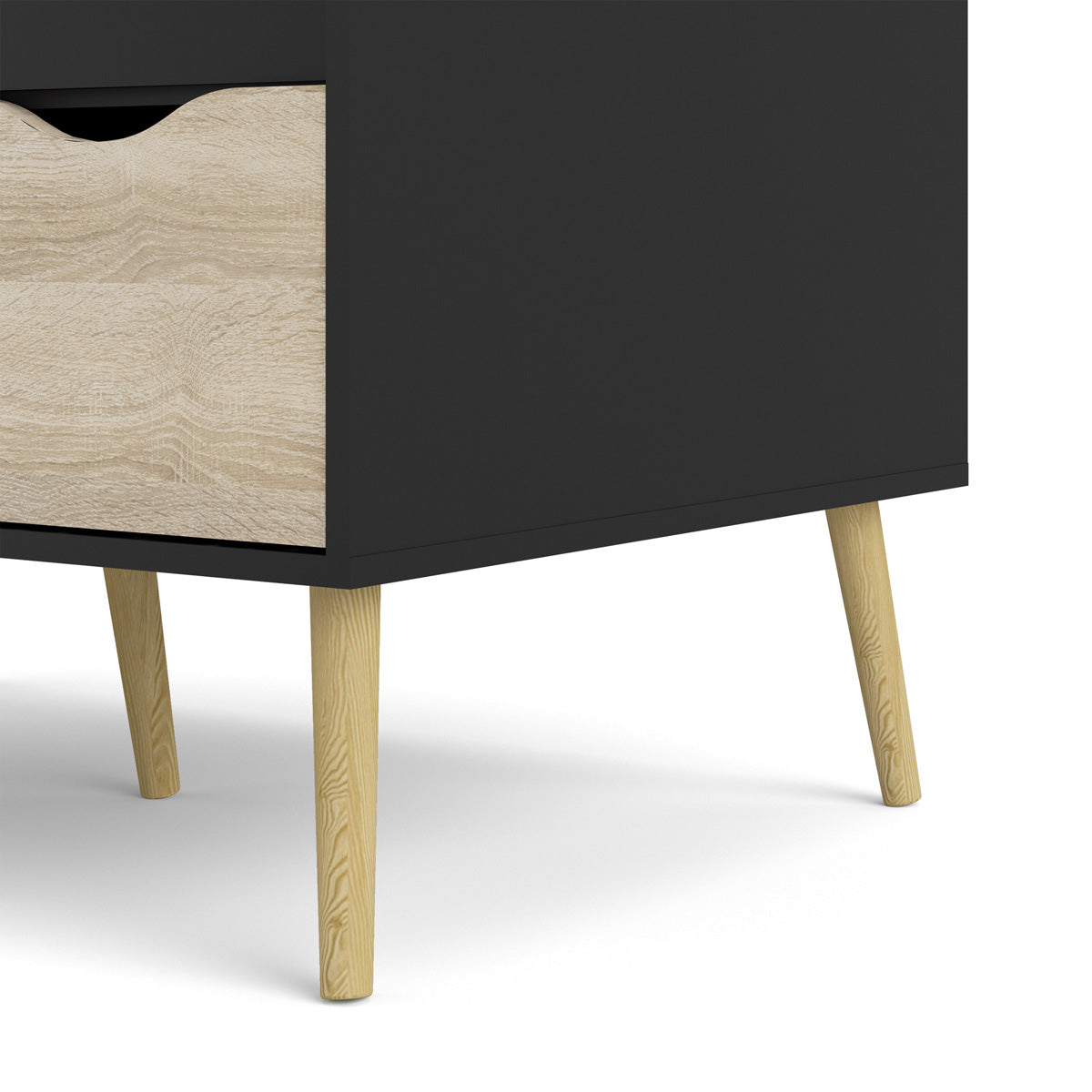 Wooden Wardrobe With 2 Doors And 2 Drawers - Oslo