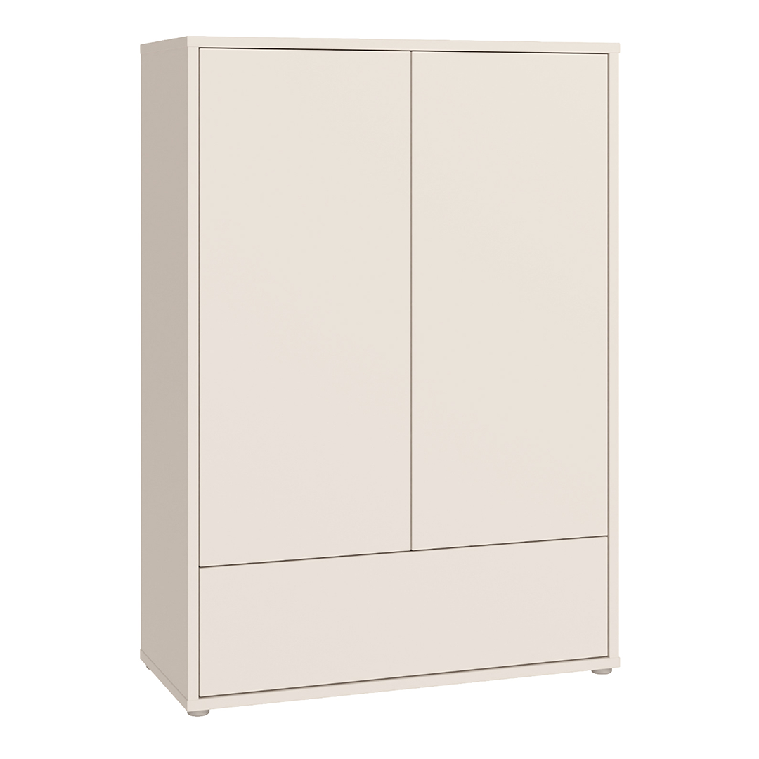 Wooden Wardrobe With 2 Push-to-Open Doors And Drawer - Alice Springs