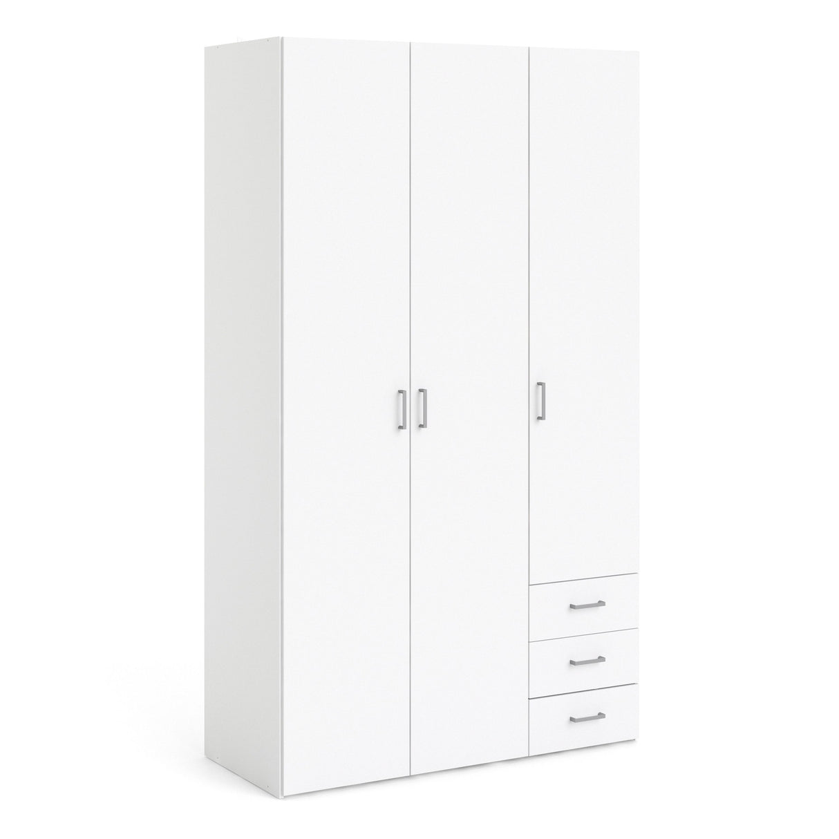 Wooden Wardrobe 200cm High With 3 Doors And 3 Drawers - Space