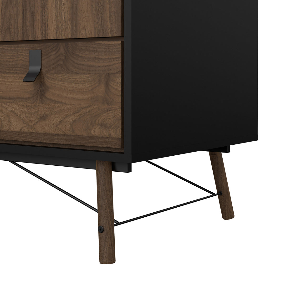 Wooden Wardrobe With 3 Doors And 3 Drawers - Ry