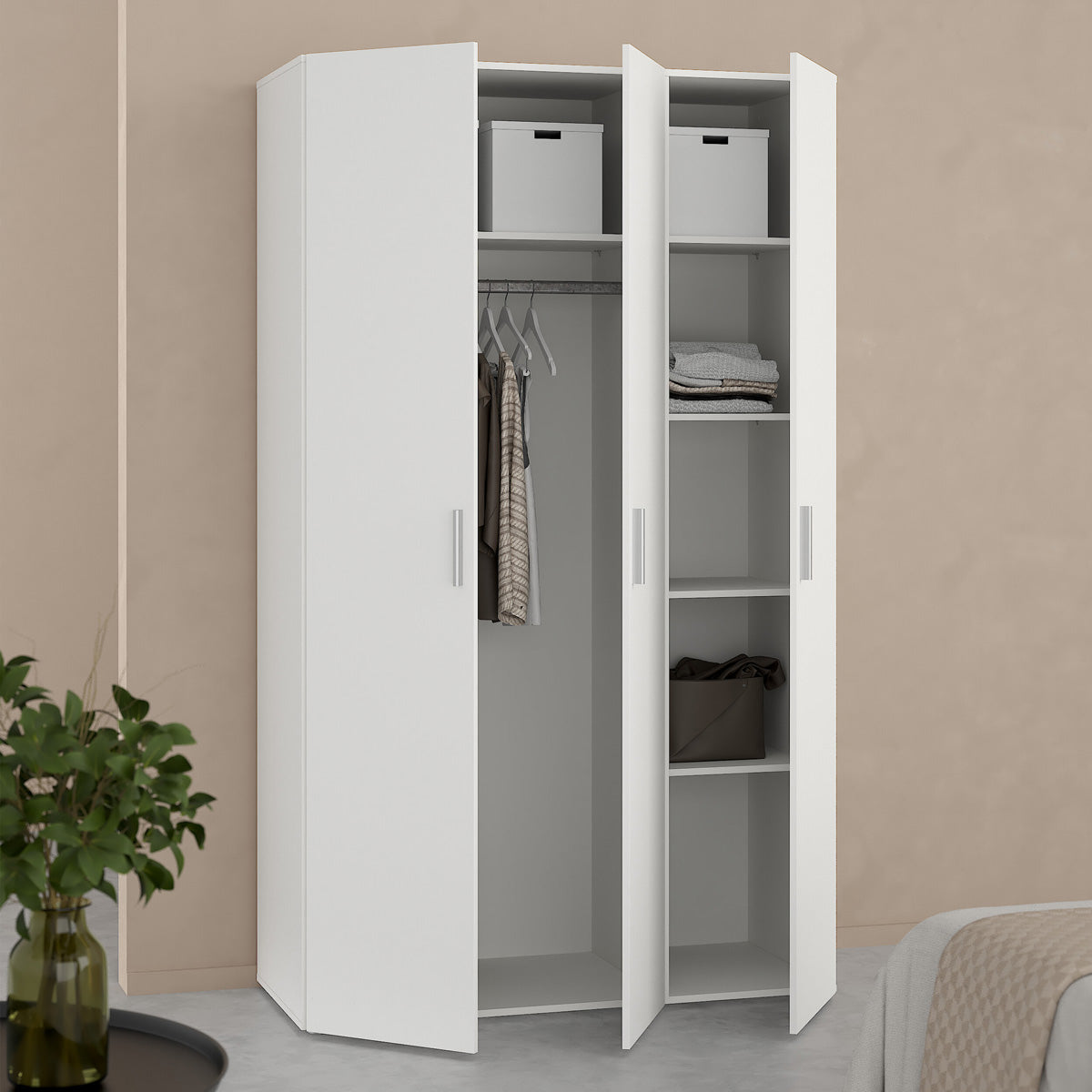 Wooden Wardrobe With 3 Doors - Pepe