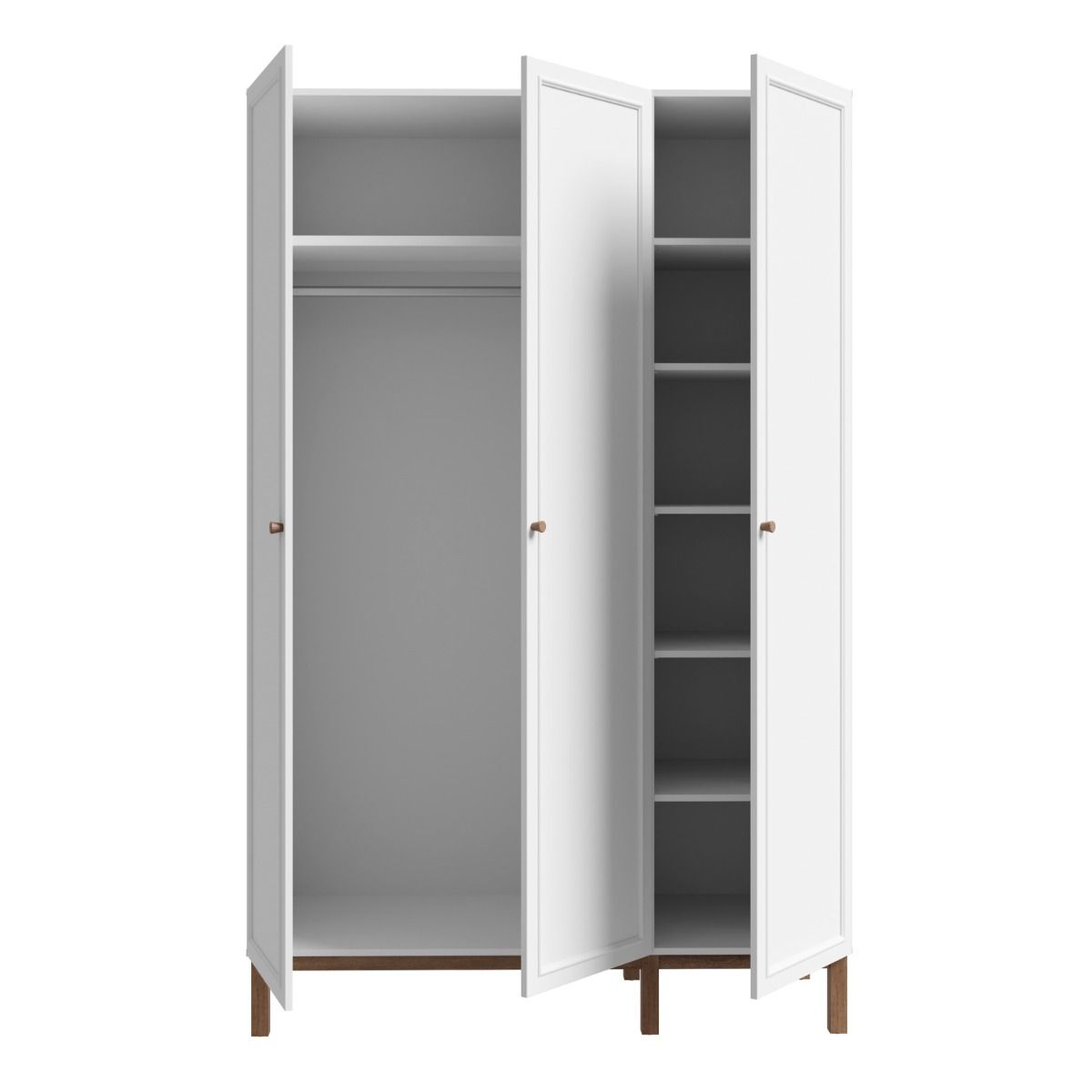 Wooden Wardrobe With 3 Doors - Wensley