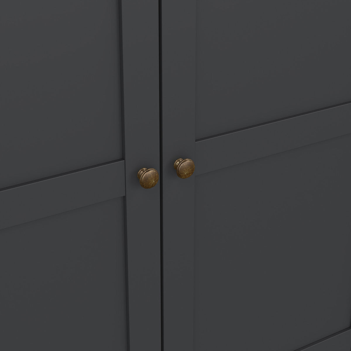 Wooden Wardrobe With 4 Doors And 2 Drawers - Paris