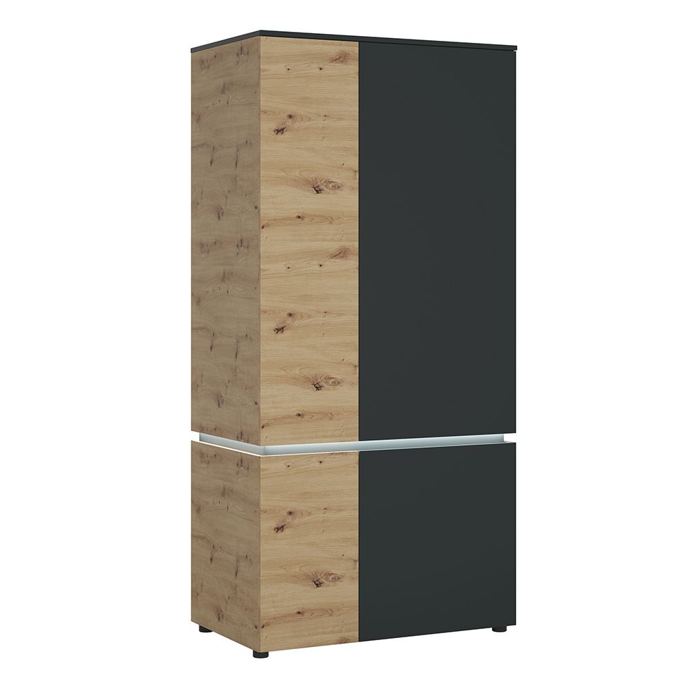 Wooden Wardrobe With 4 Doors And LED Lights - Luci