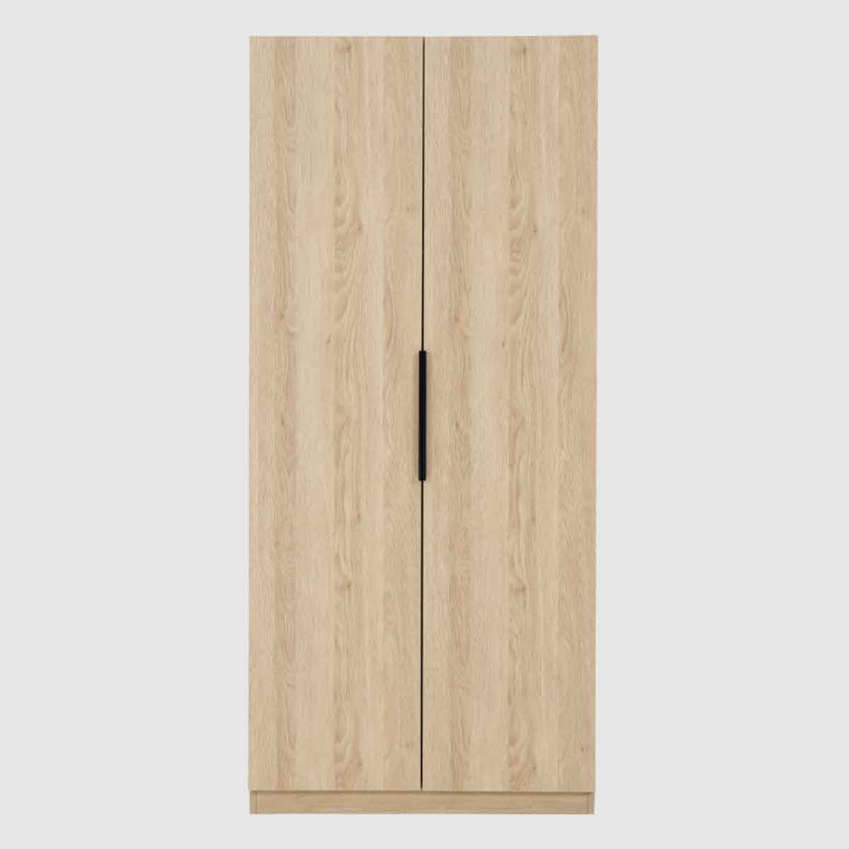 Wooden Wardrobe 80cm Wide With 2 Doors - Luna