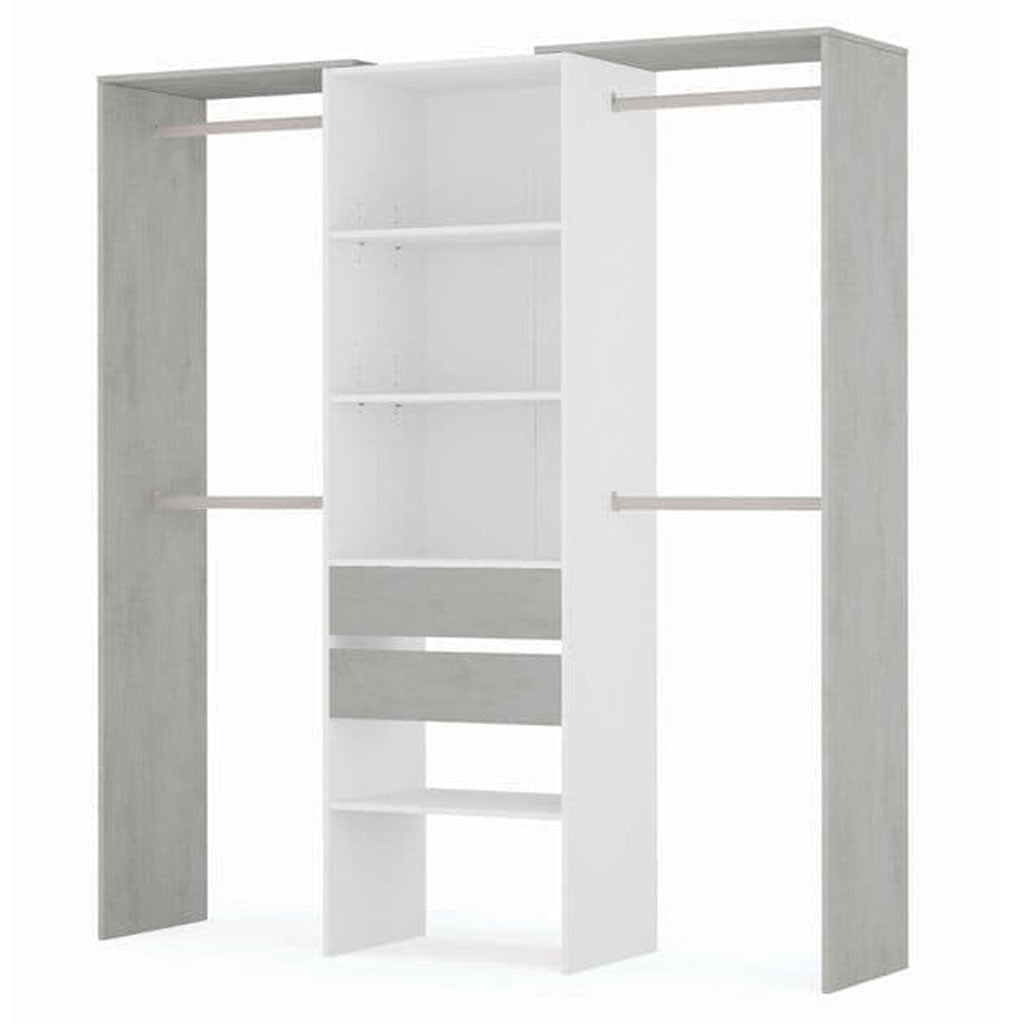 Wooden Wardrobe Open With 2 Drawers - Granby