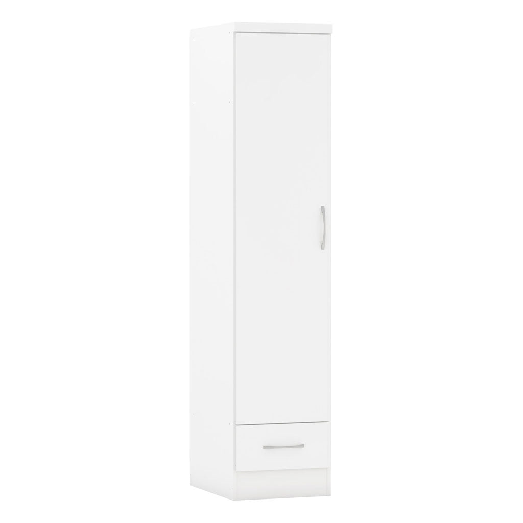 Wooden Wardrobe With 1 Door And 1 Drawer - Nevada