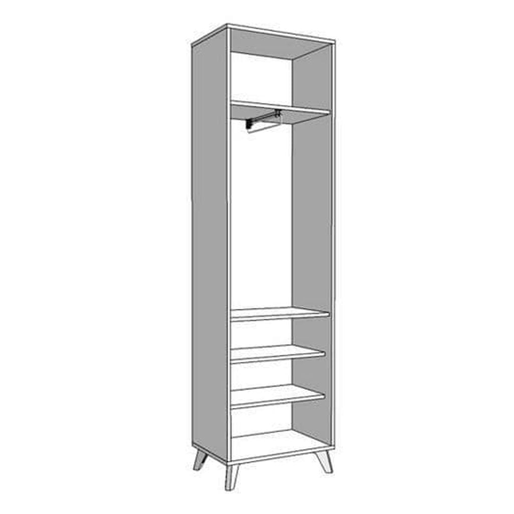 Wooden Wardrobe With 1 Door - Kent