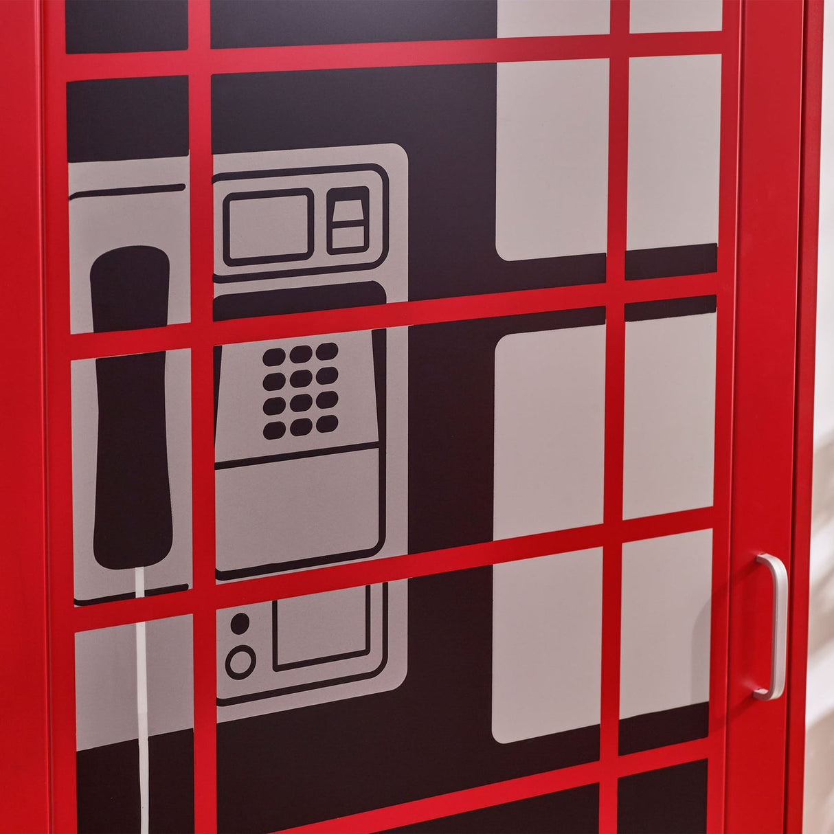 Wooden Wardrobe With 1 Door - Telephone Box
