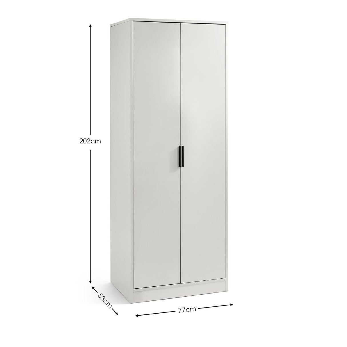 Wooden Wardrobe With 2 Doors - Alba