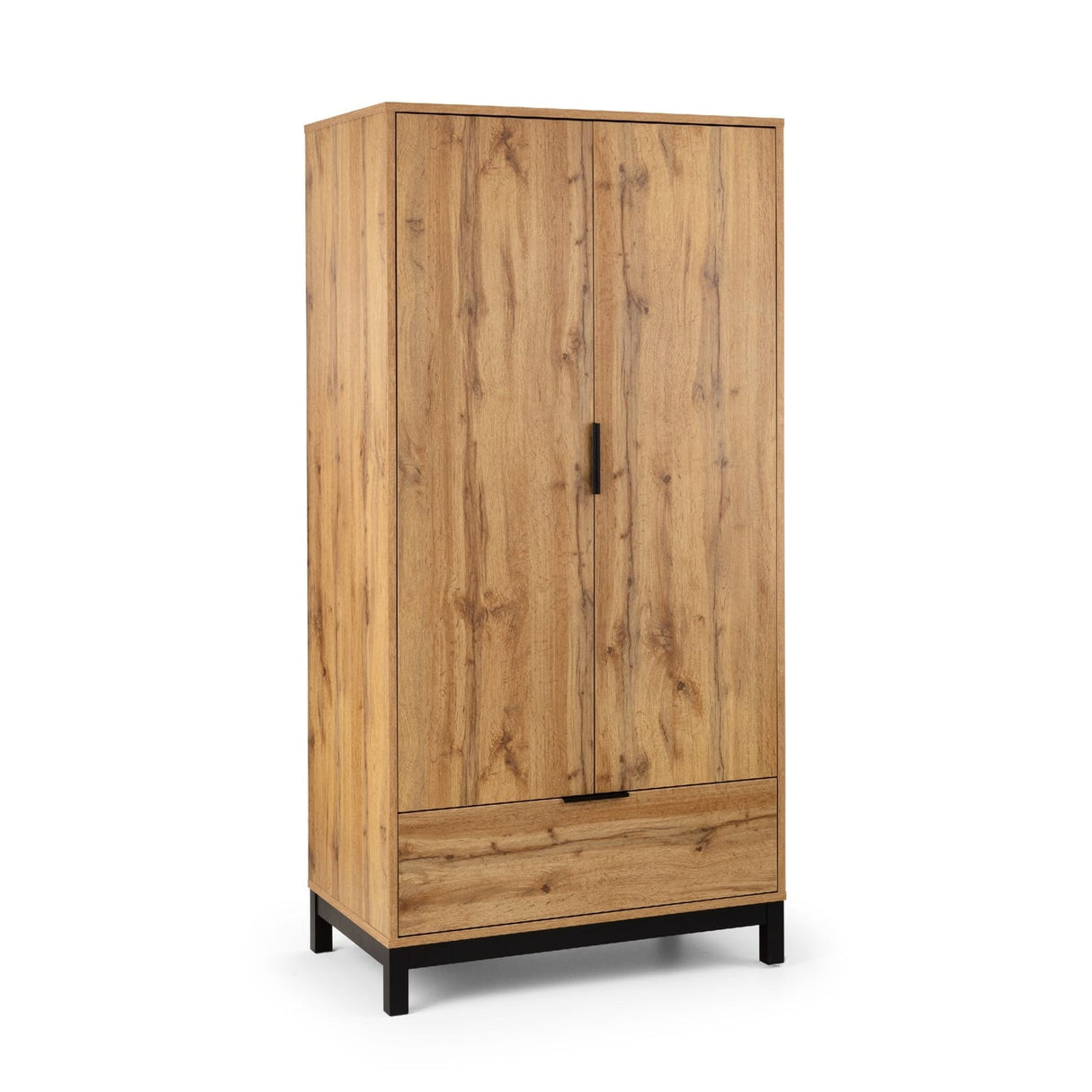 Wooden Wardrobe With 2 Doors And 1 Drawer - Bali
