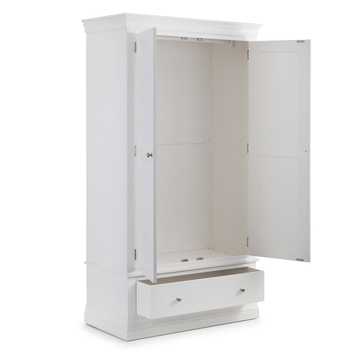 Wooden Wardrobe With 2 Doors And 1 Drawer - Clermont