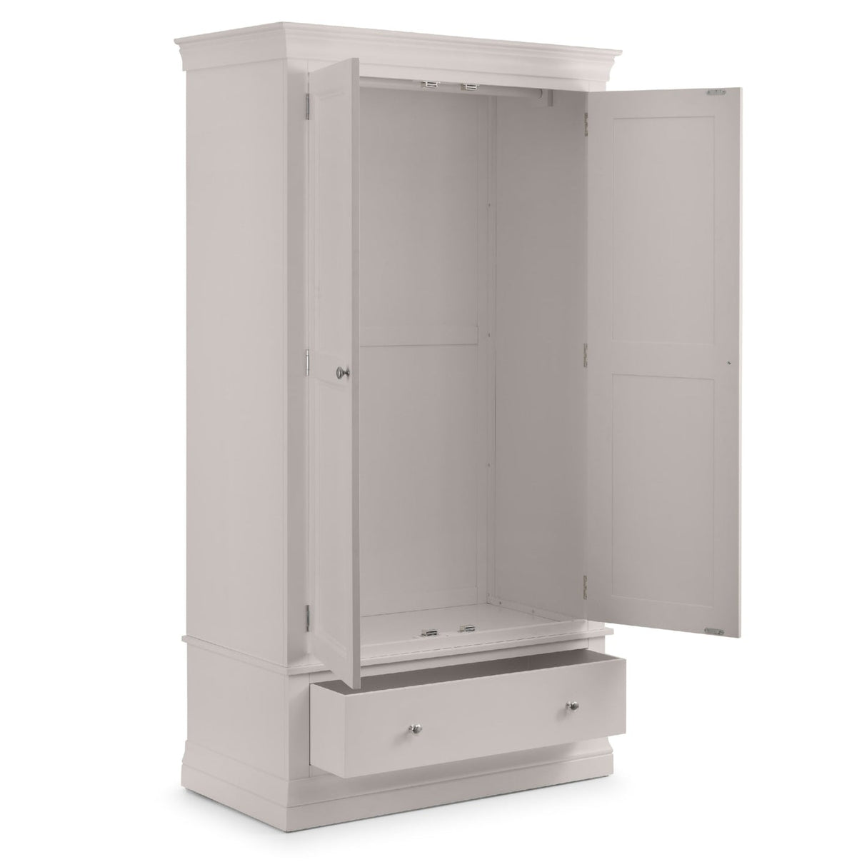 Wooden Wardrobe With 2 Doors And 1 Drawer - Clermont