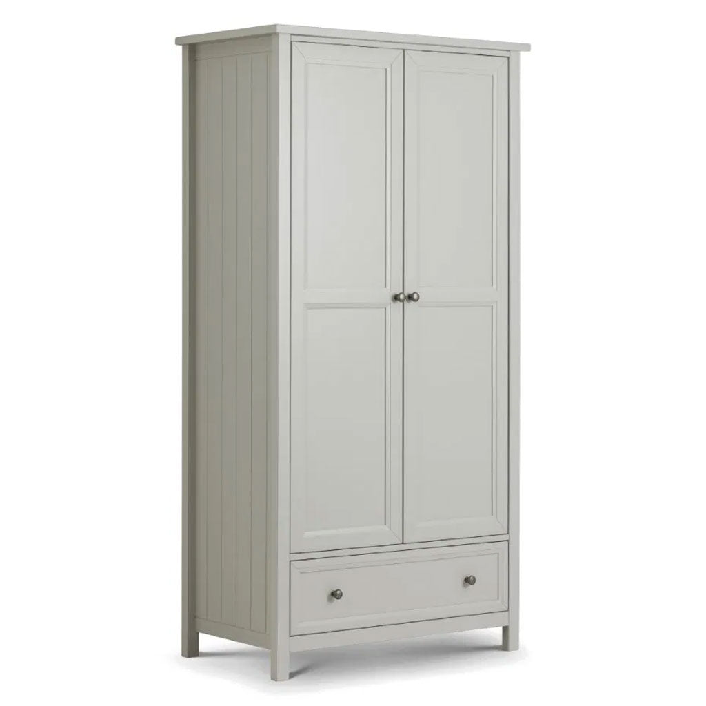 Wooden Wardrobe With 2 Doors And 1 Drawer - Maine