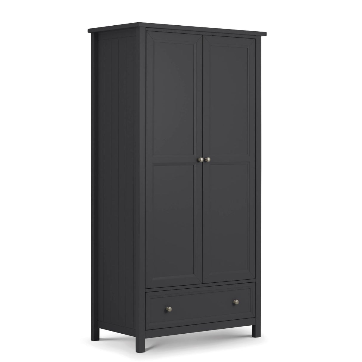 Wooden Wardrobe With 2 Doors And 1 Drawer - Maine
