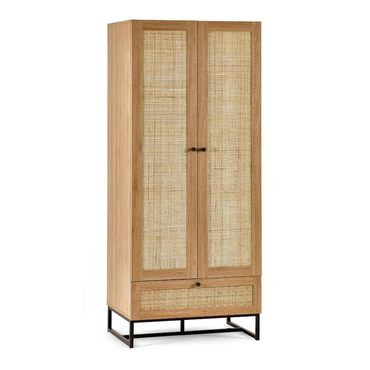 Wooden Wardrobe With 2 Doors And 1 Drawer - Padstow