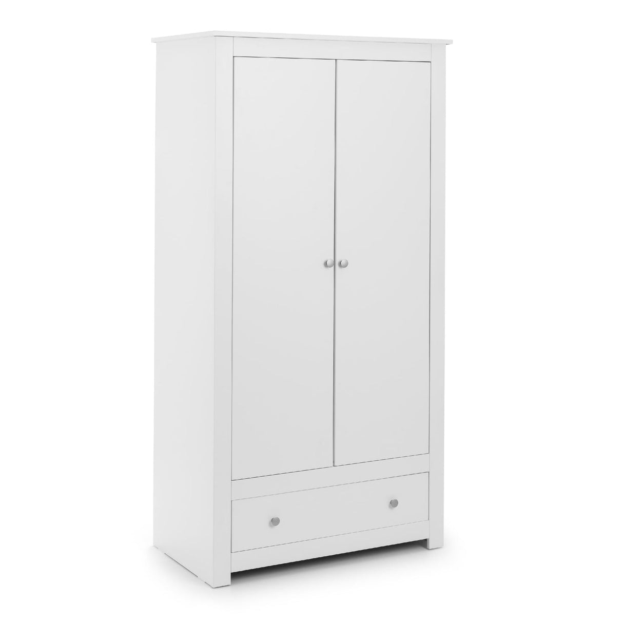Wooden Wardrobe With 2 Doors And 1 Drawer - Radley