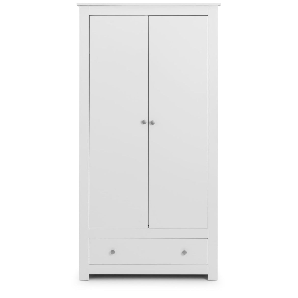 Wooden Wardrobe With 2 Doors And 1 Drawer - Radley