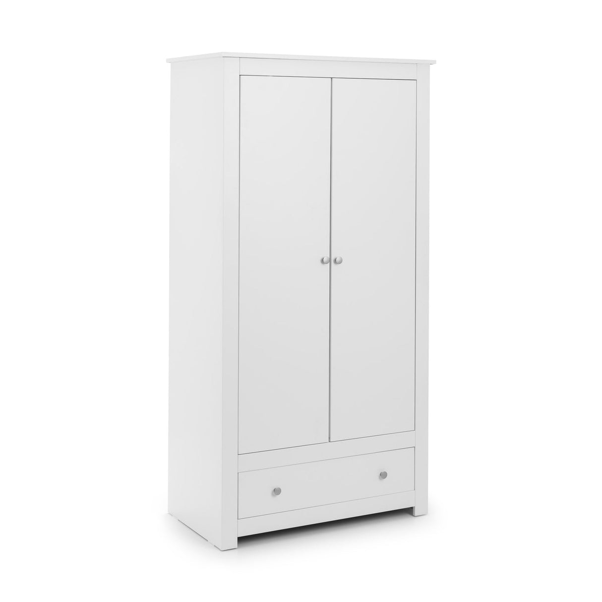 Wooden Wardrobe With 2 Doors And 1 Drawer - Radley