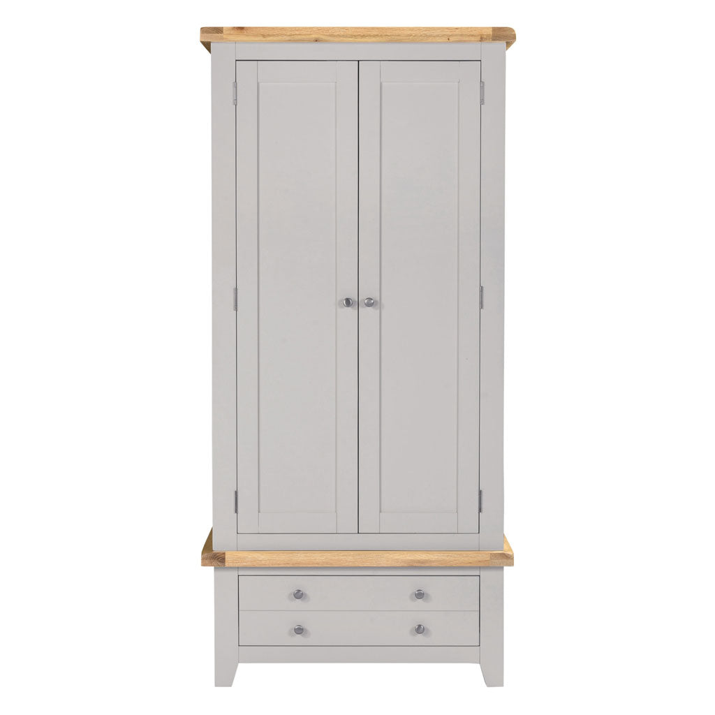 Wooden Wardrobe With 2 Doors And 1 Drawer - Windsor