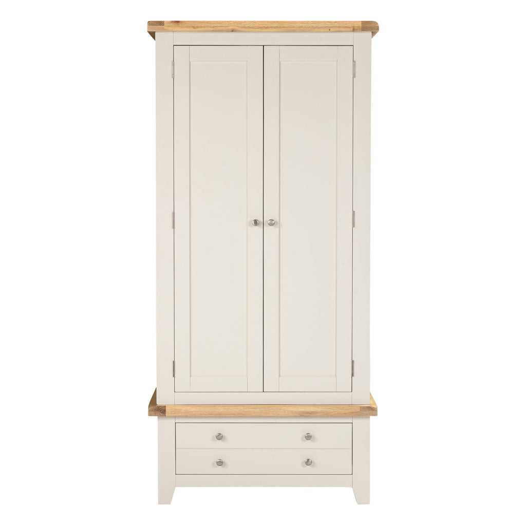 Wooden Wardrobe With 2 Doors And 1 Drawer - Windsor