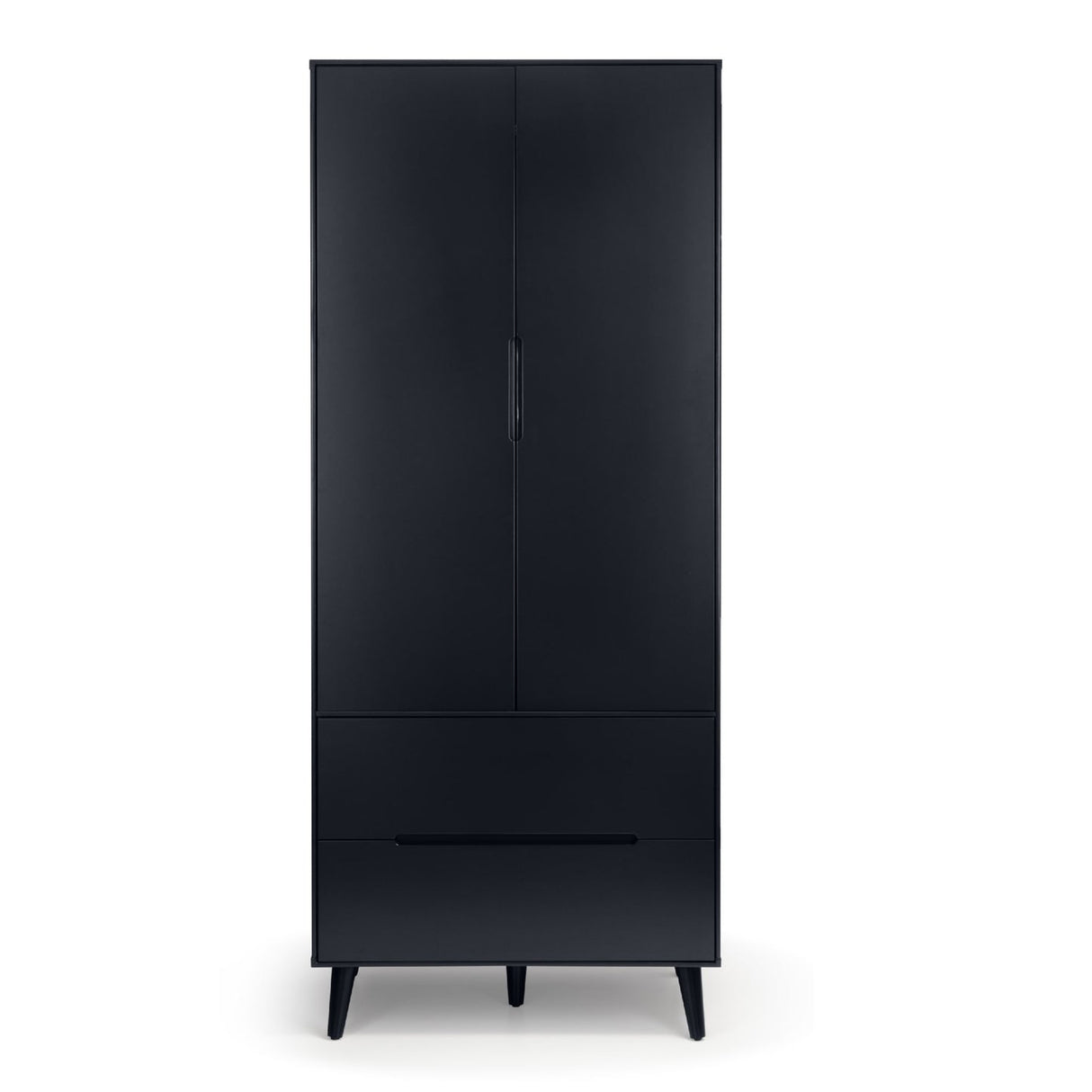 Wooden Wardrobe With 2 Doors And 2 Drawers - Alicia