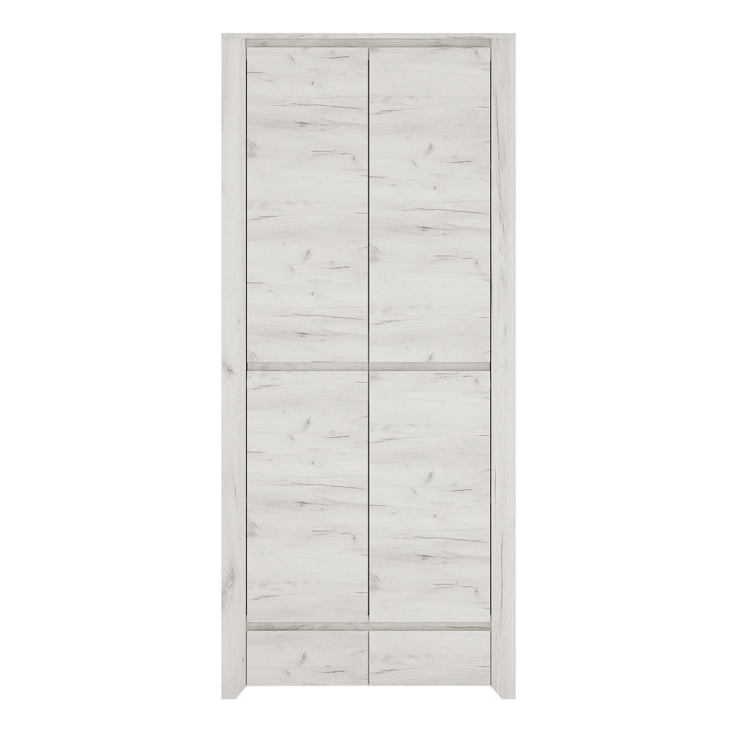 Wooden Wardrobe With 2 Doors And 2 Drawers - Angel