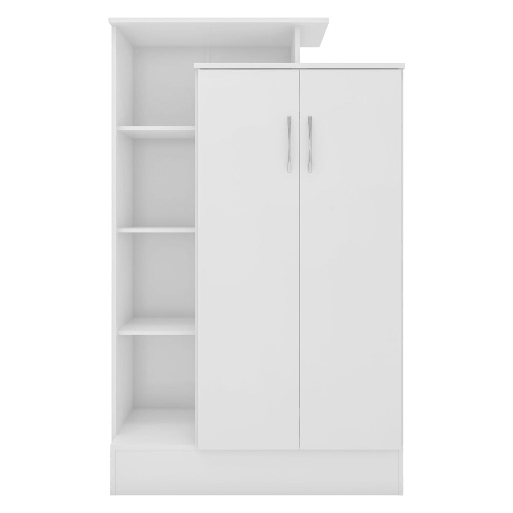 Wooden Wardrobe With 2 Doors And Open Shelf - Nevada