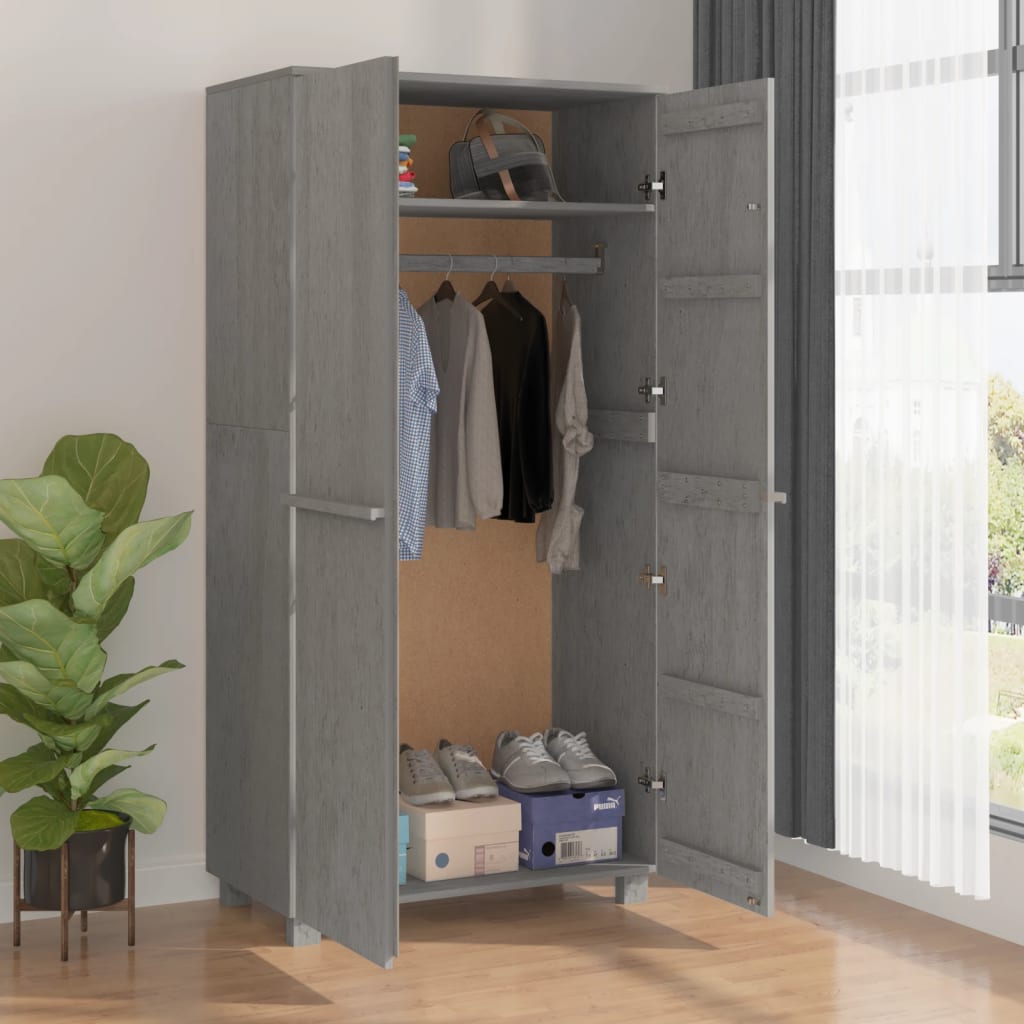Wooden Wardrobe With 2 Doors - Hamar