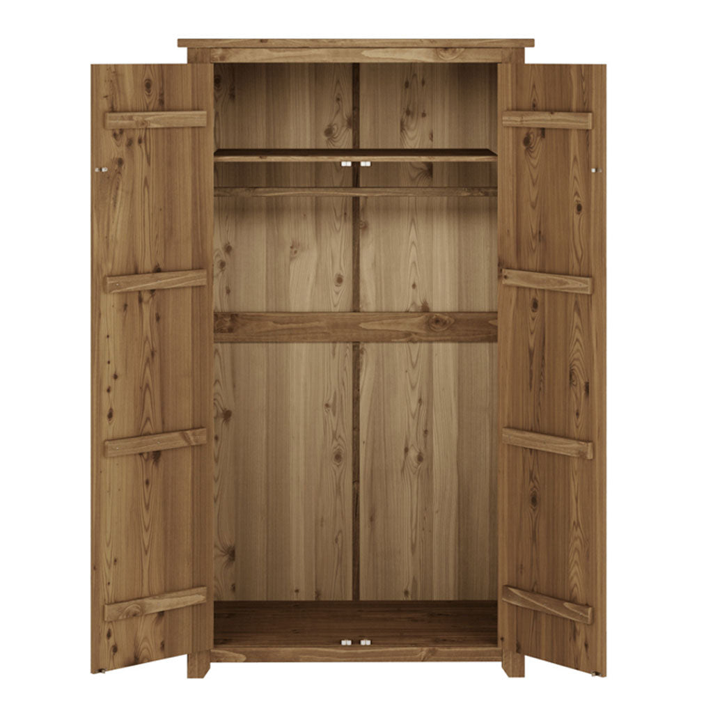 Wooden Wardrobe With 2 Doors - Havana