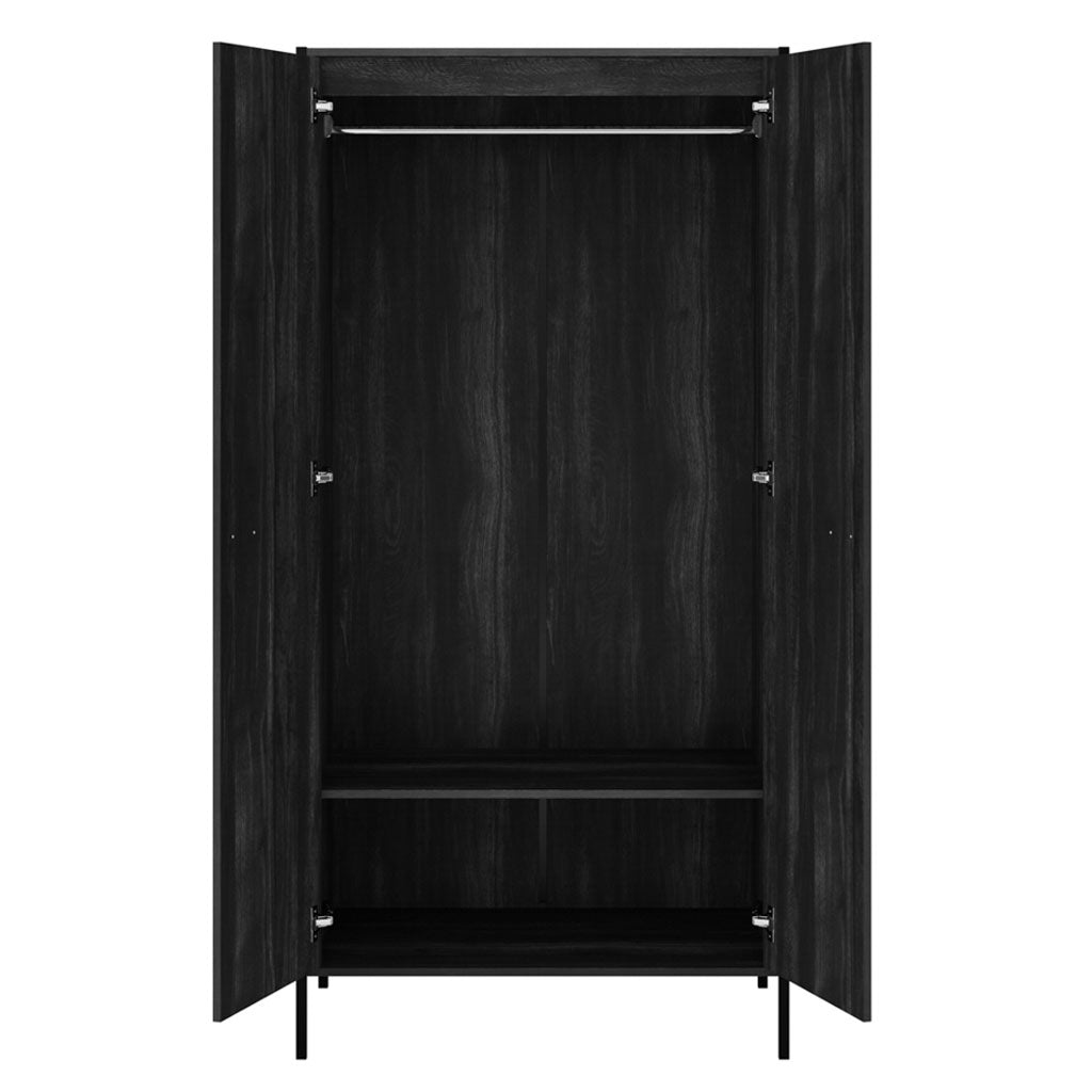 Wooden Wardrobe With 2 Doors - Hoxton