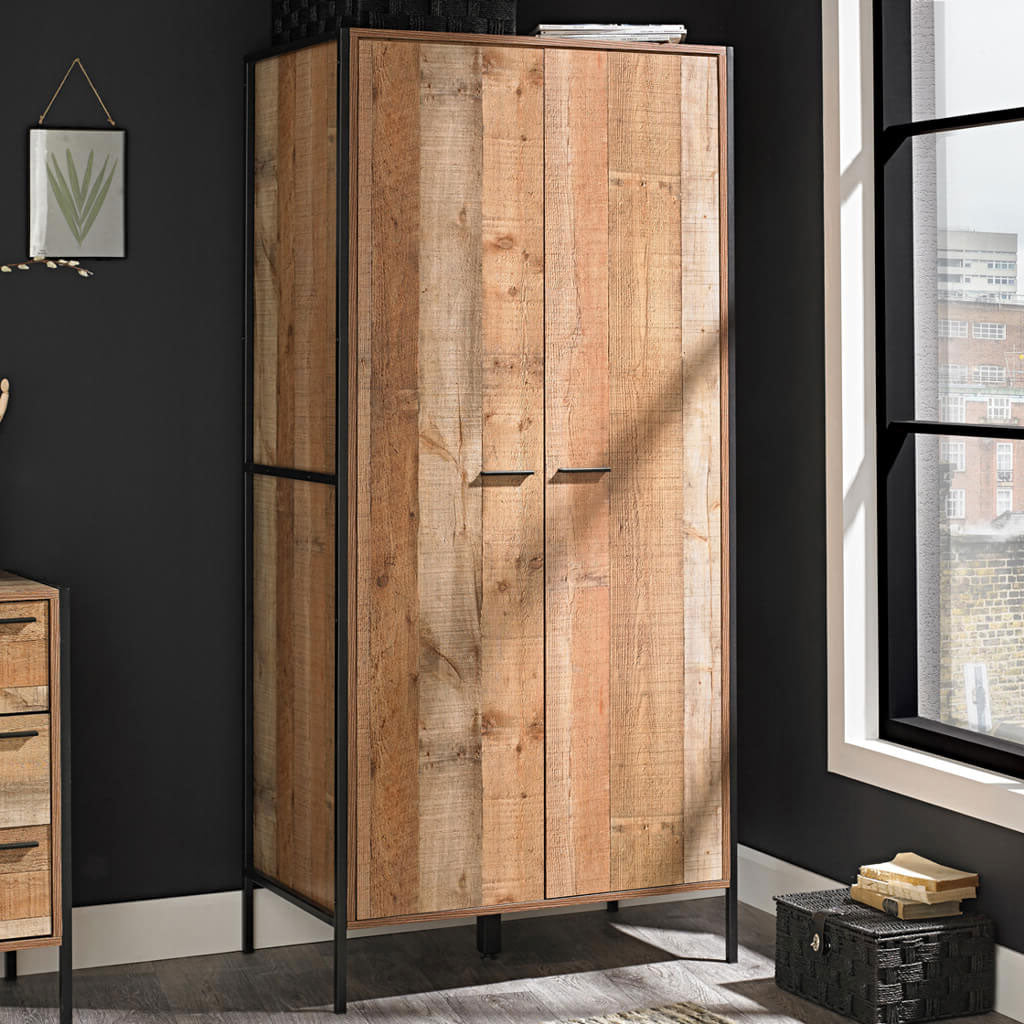 Wooden Wardrobe With 2 Doors - Hoxton