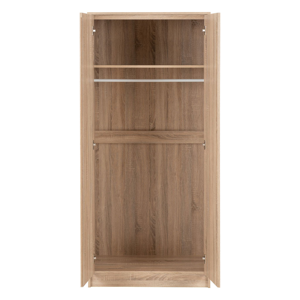Wooden Wardrobe With 2 Doors - Malvern