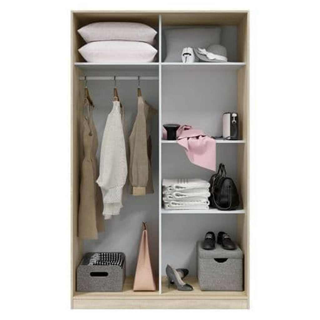 Wooden Wardrobe With 2 Sliding Doors - Duluth