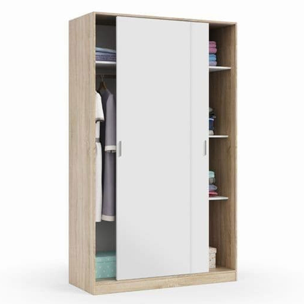 Wooden Wardrobe With 2 Sliding Doors - Duluth