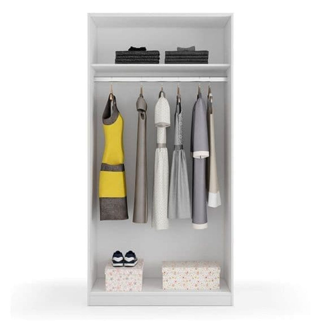 Wooden Wardrobe With 2 Sliding Doors - Hanover