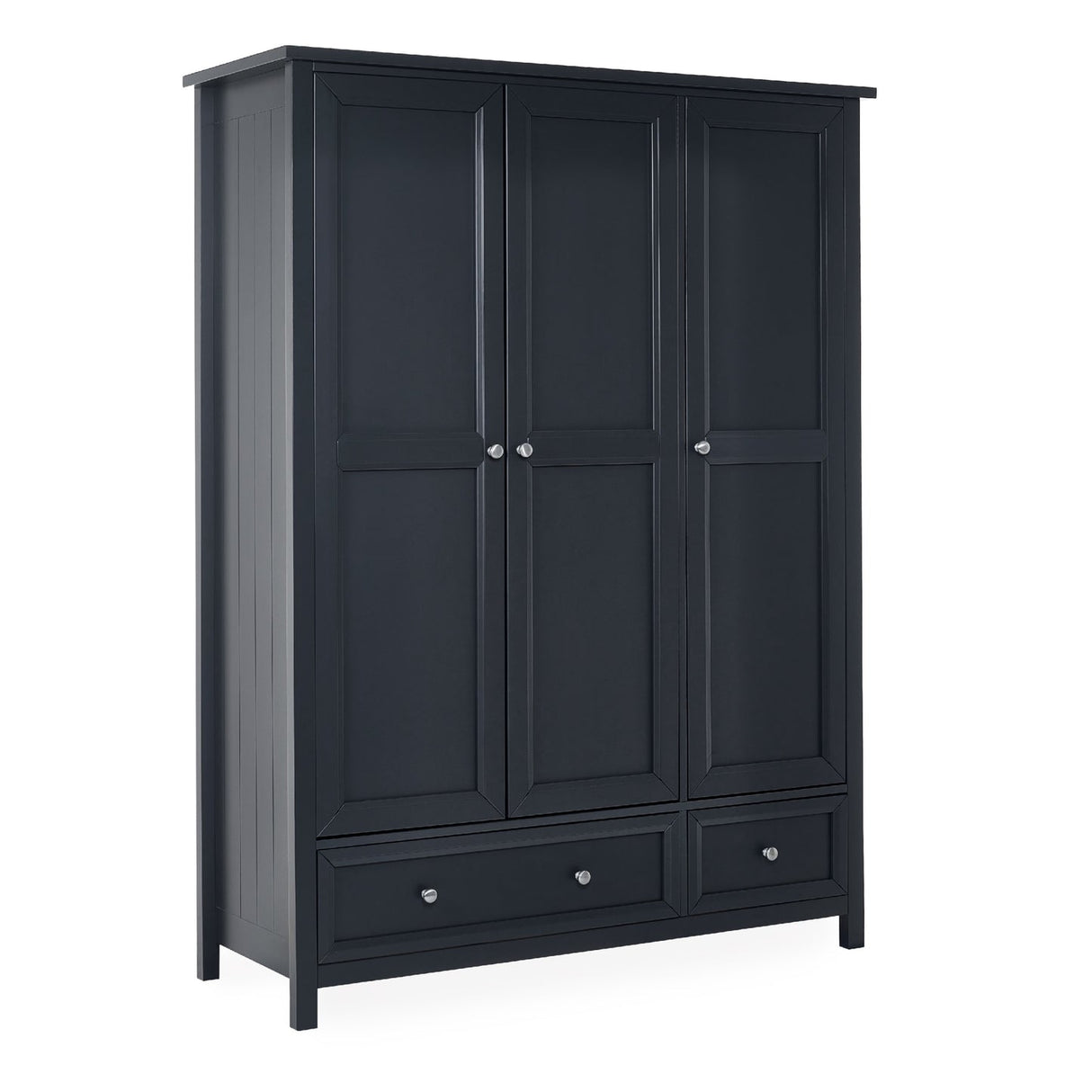 Wooden Wardrobe With 3 Doors And 2 Drawers - Maine