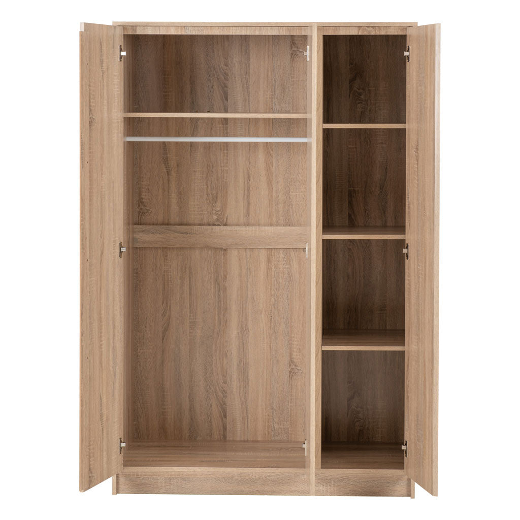 Wooden Wardrobe With 3 Doors - Malvern