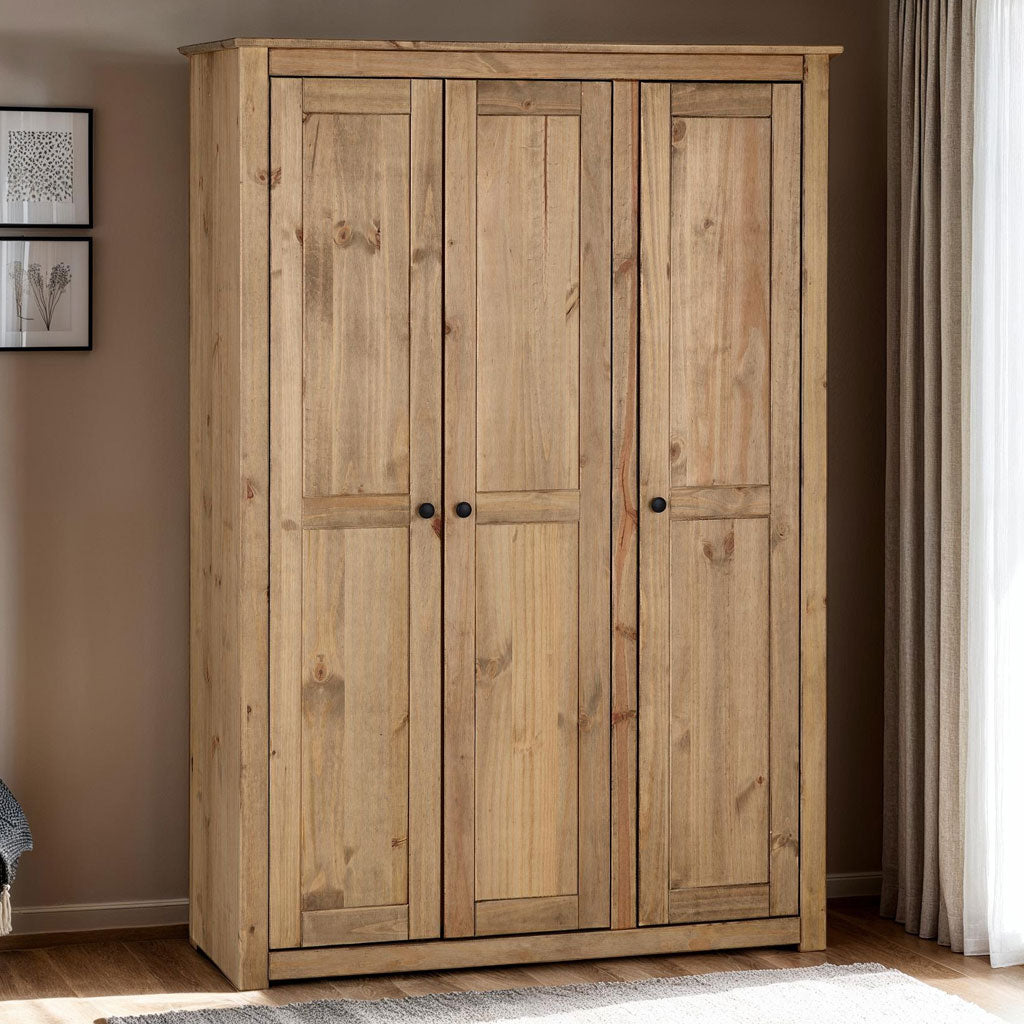 Wooden Wardrobe With 3 Doors - Panama