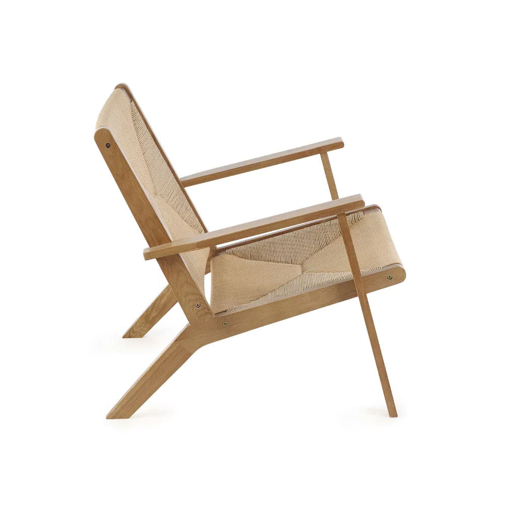 Woven Accent Chair With Wooden Frame - Icaria