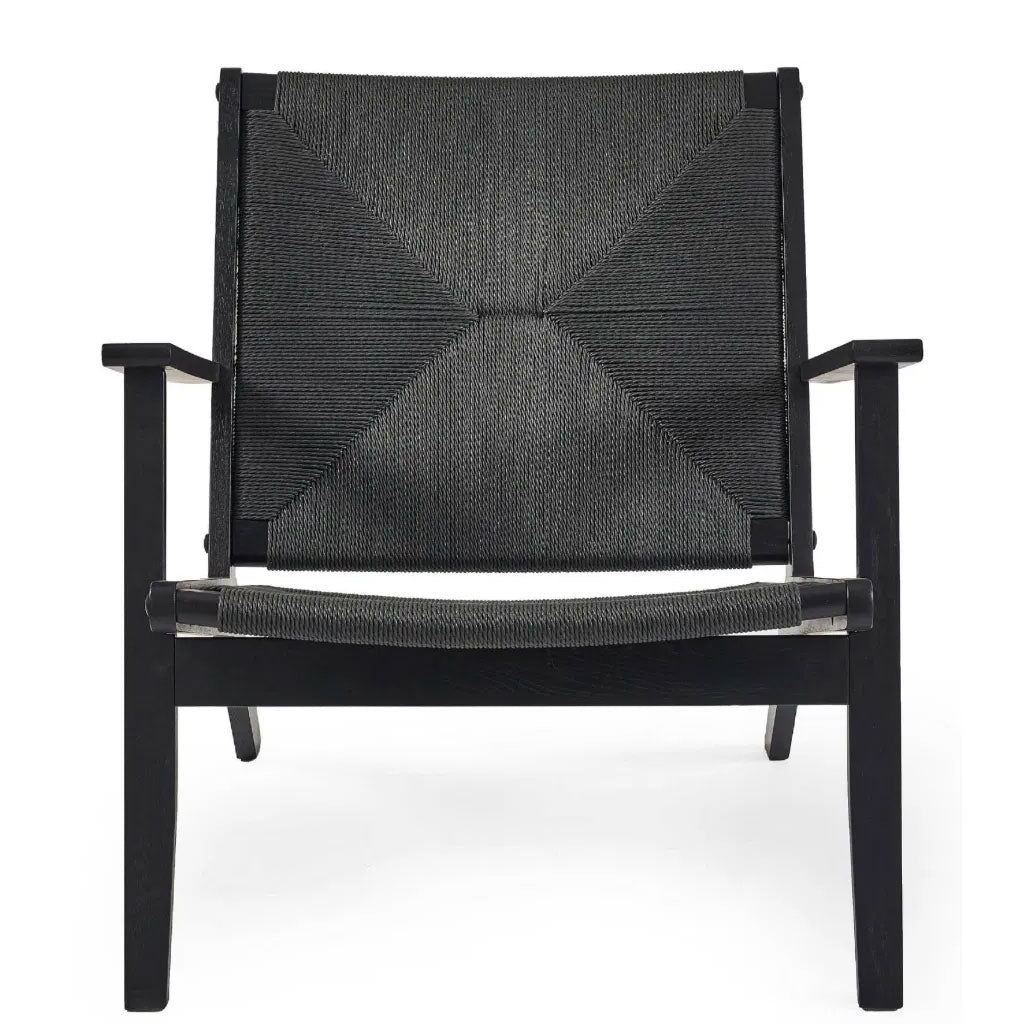 Woven Accent Chair With Wooden Frame - Icaria
