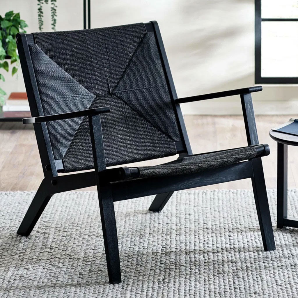 Woven Accent Chair With Wooden Frame - Icaria