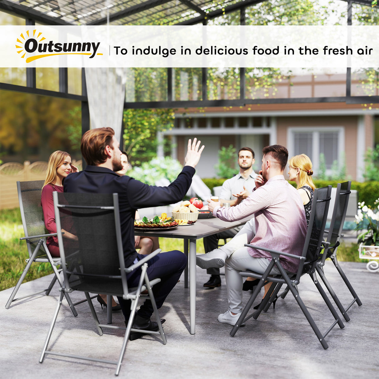 WPC Outdoor Garden Dining Table for 6 People - Velmora
