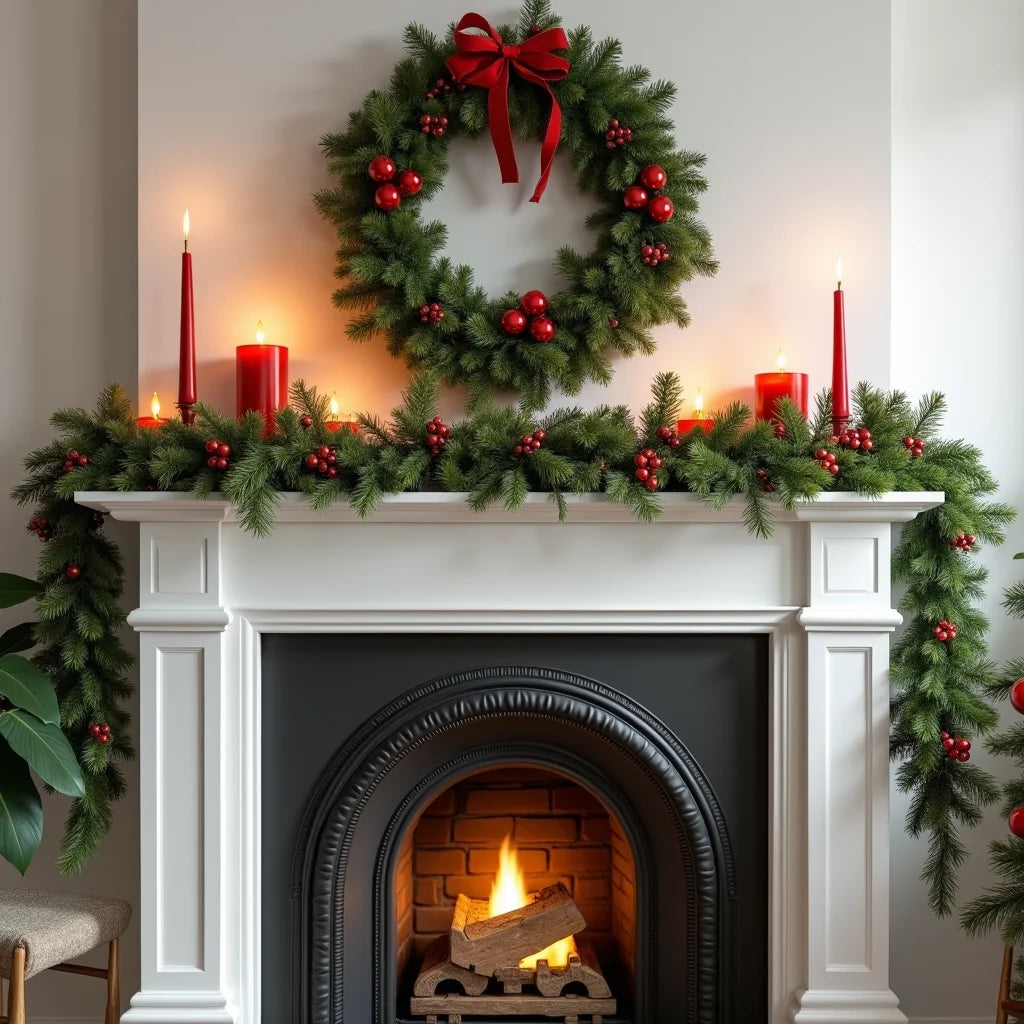 Christmas Garlands For Mantel - Styling Christmas Garlands on the Mantel for Cozy Holidays