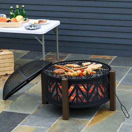 Garden Fire Pits & Log Holders