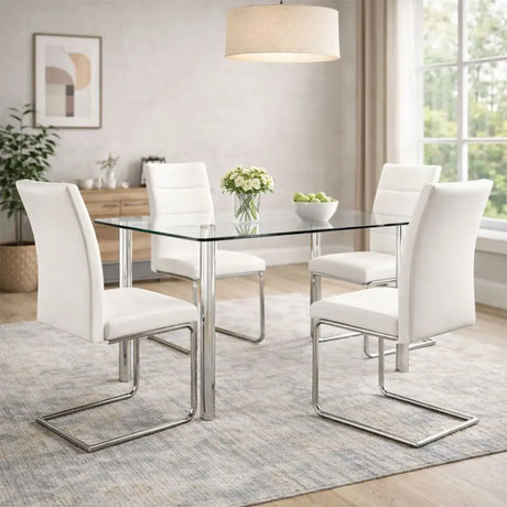 Glass Dining Table & Chairs Sets