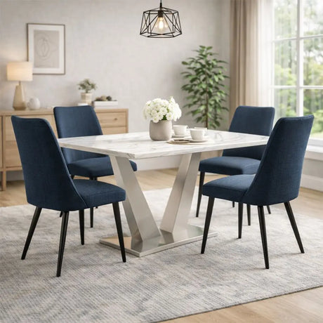 Marble Dining Table & Chairs Sets