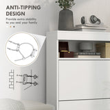 High Gloss Shoe Storage Cabinet 80cm Wide With 2 Flip Doors - Velmora