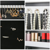 Mirrored Jewellery Storage Cabinet 36cm Wide - Velmora