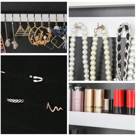 Mirrored Jewellery Storage Cabinet 36cm Wide - Velmora
